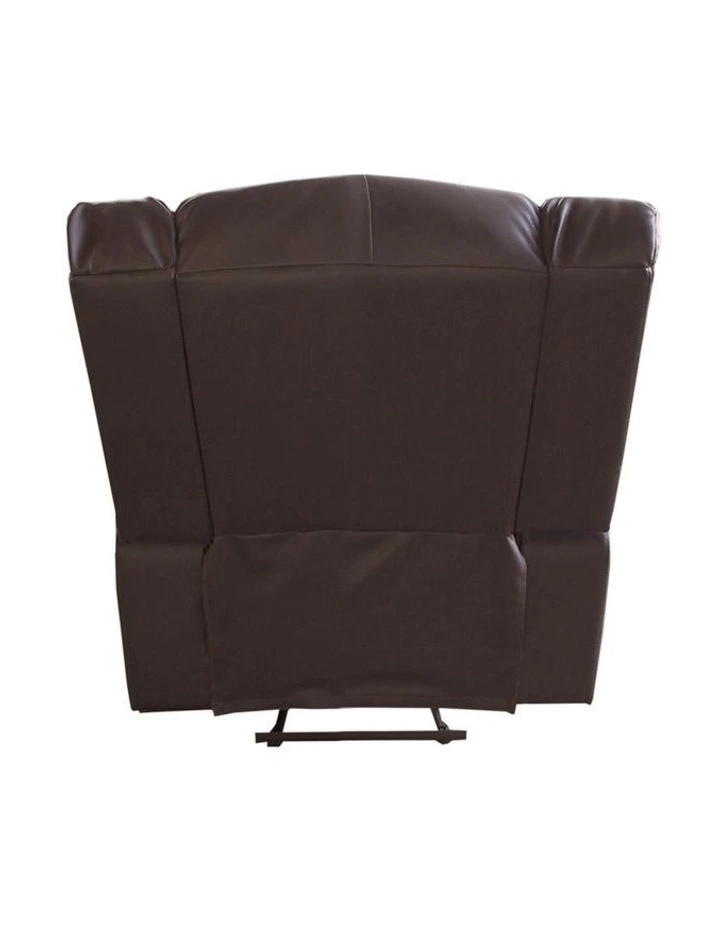 Faux Leather 1 Seater Recliner Sofa in Brown image 3