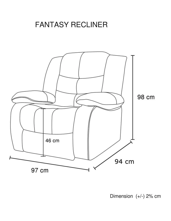 Faux Leather 1 Seater Recliner Sofa in Brown image 7