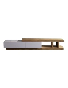 TV Cabinet High Glossy in White Ash