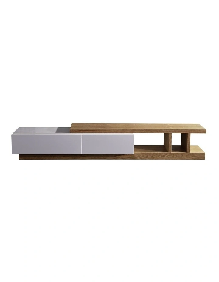 TV Cabinet High Glossy in White Ash image 1