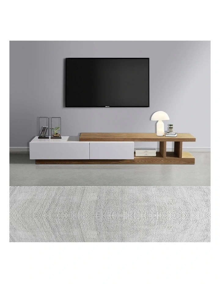 TV Cabinet High Glossy in White Ash image 2
