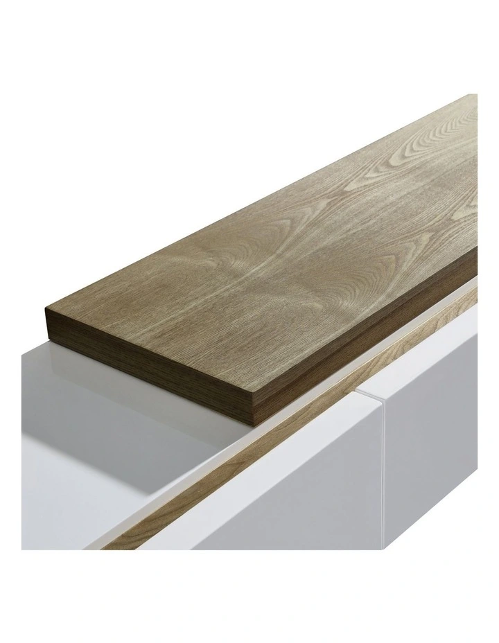 TV Cabinet High Glossy in White Ash image 5