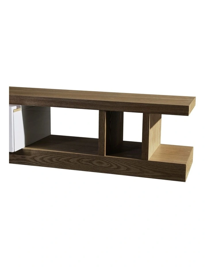 TV Cabinet High Glossy in White Ash image 6