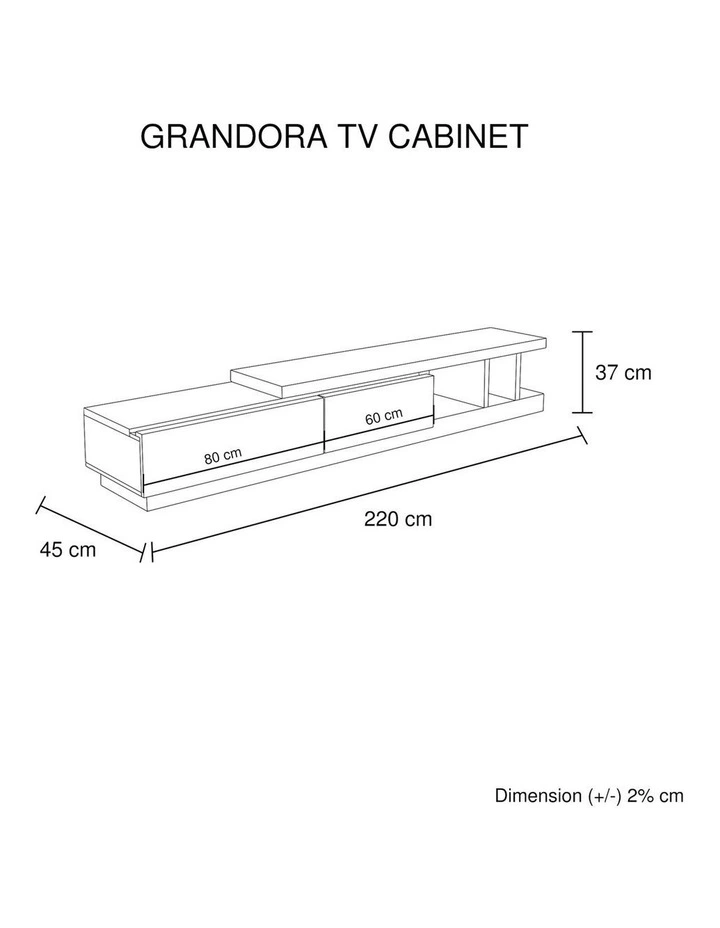 TV Cabinet High Glossy in White Ash image 7