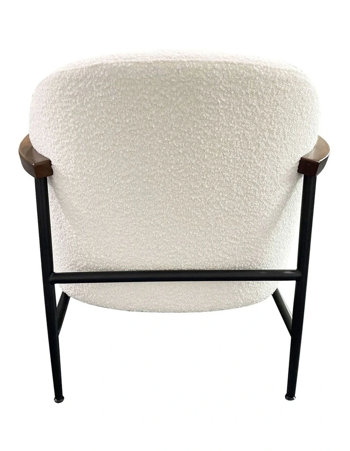 Fabric Arm Chair Serene in White image 5