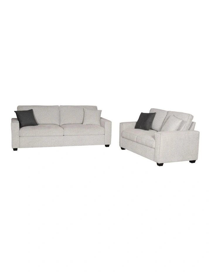 Polyester Fabric 2+3 Seater Sofa Set in Grey image 1