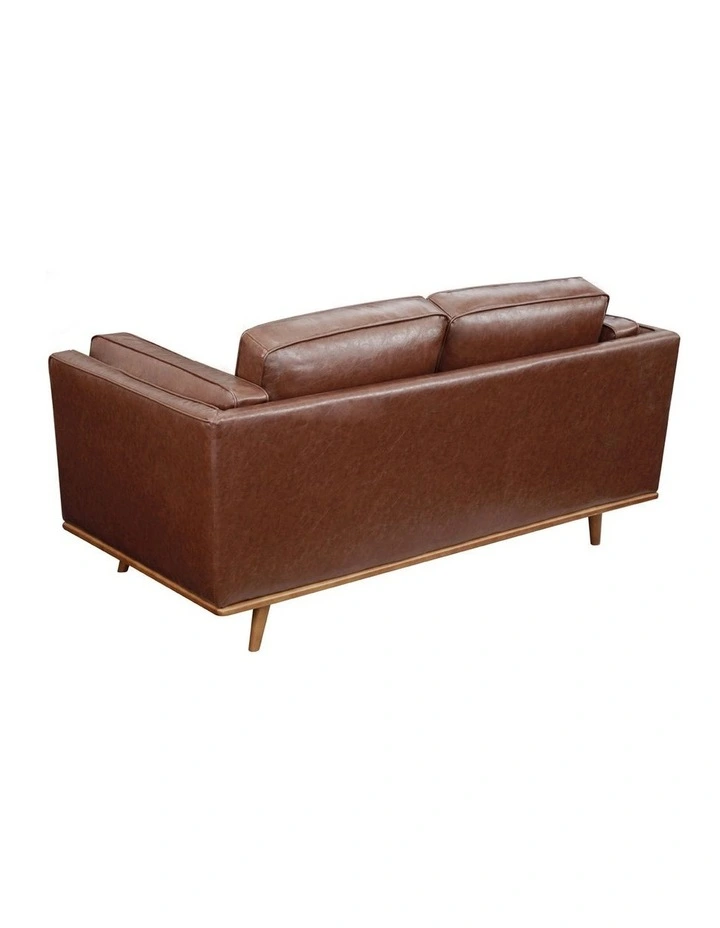 PU Leather2 Seater Sofa in Brown image 3