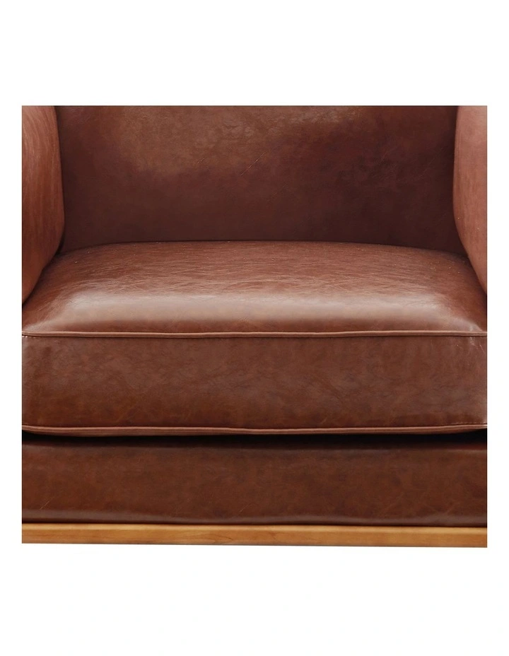 PU Leather2 Seater Sofa in Brown image 4