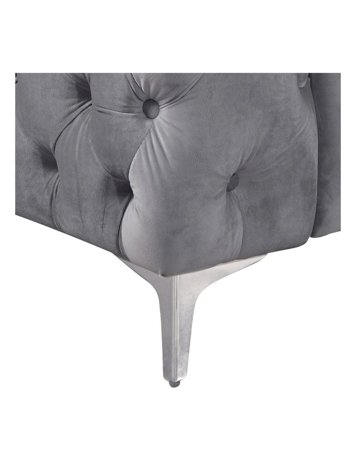 3R 2R 1R Sofa Tufted in Grey Velvet image 6