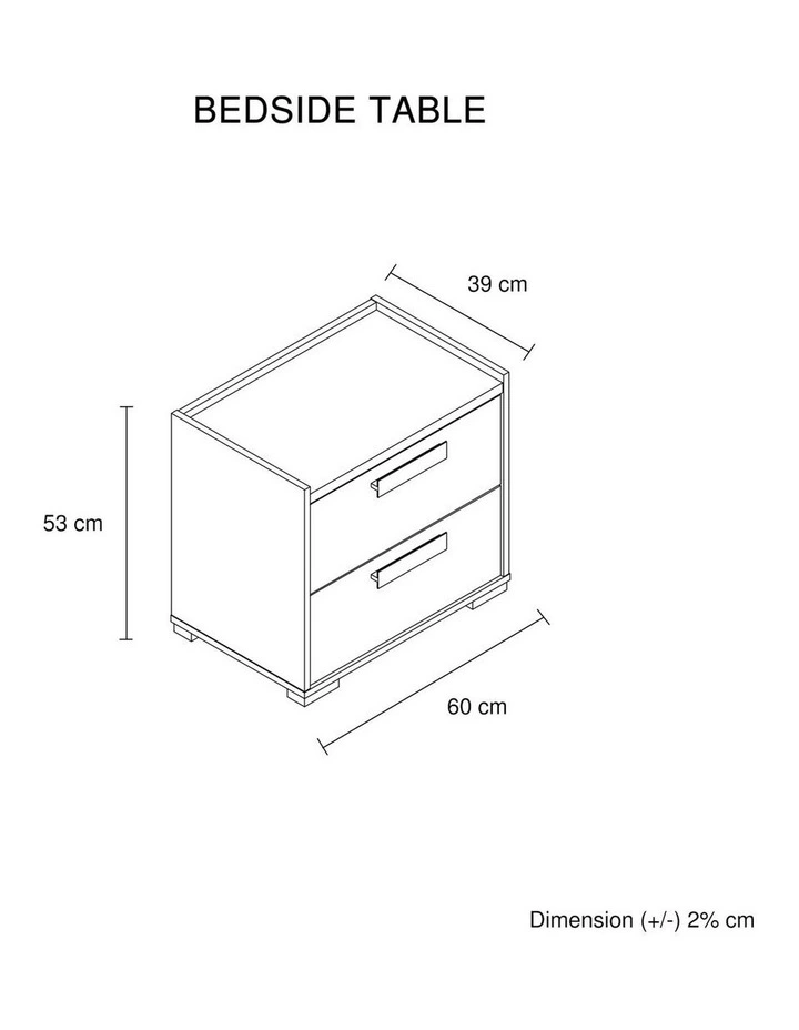 Bedside Table MDF in Grey image 7