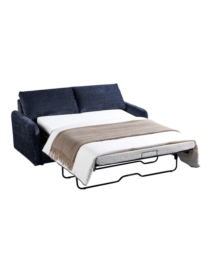 3 Seater Sofa Bed in Blue image 1