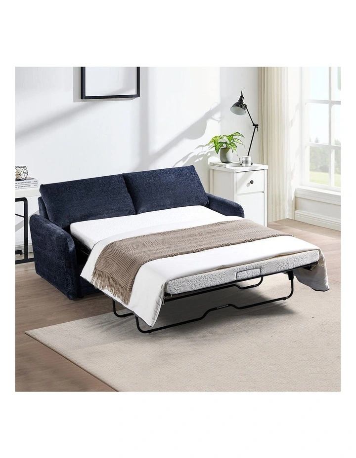 3 Seater Sofa Bed in Blue image 2