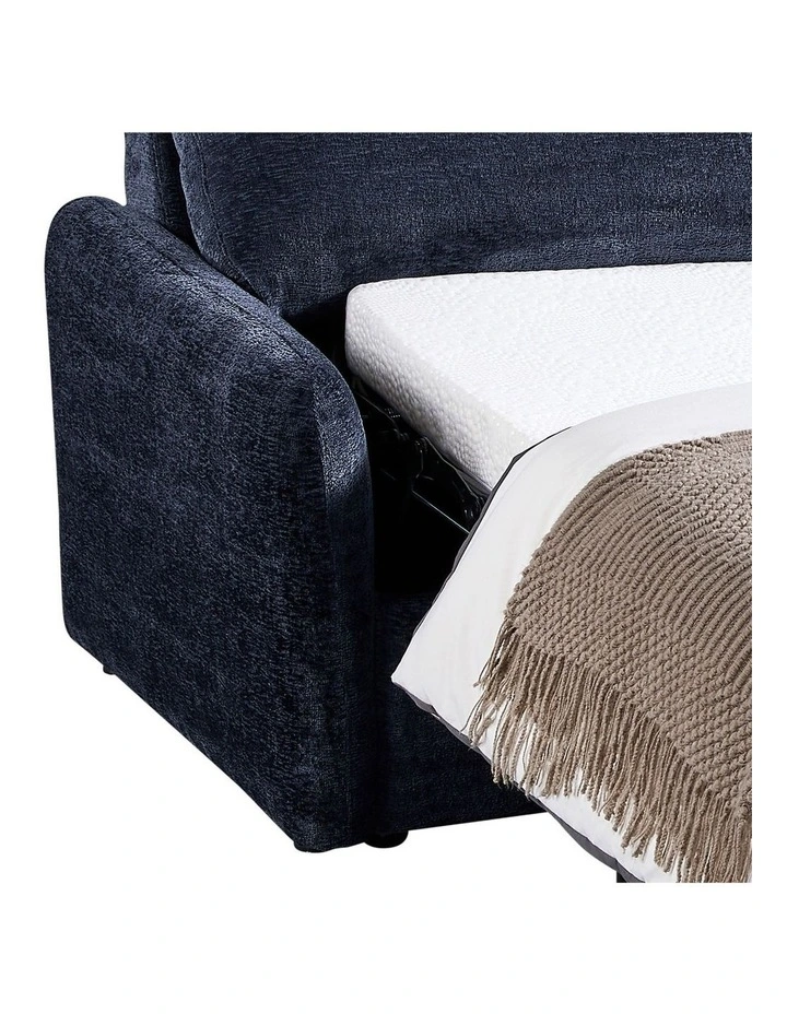 3 Seater Sofa Bed in Blue image 5