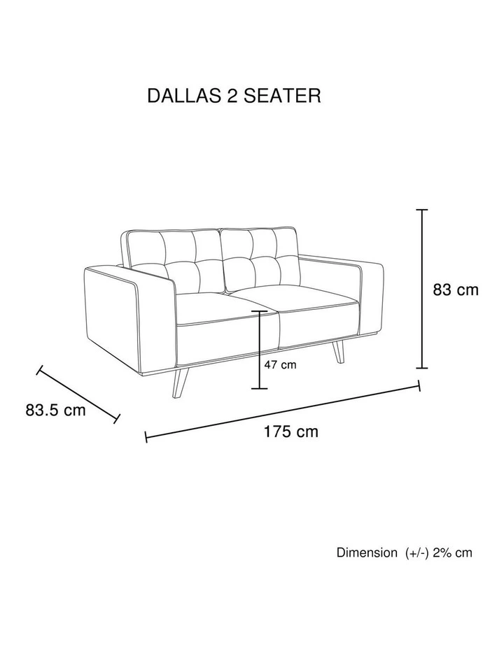 2 Seater Sofa in Grey image 7