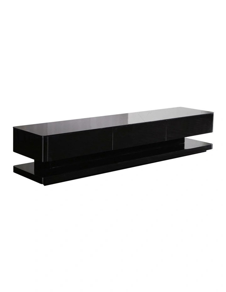 TV Cabinet High Glossy in Black image 1