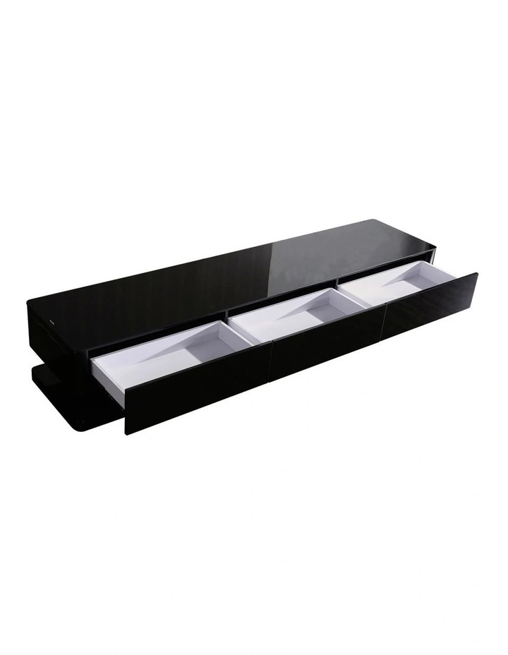 TV Cabinet High Glossy in Black image 3