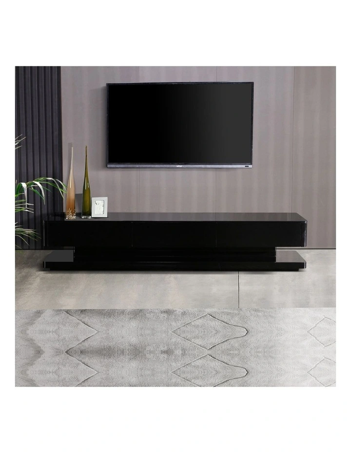 TV Cabinet High Glossy in Black image 4