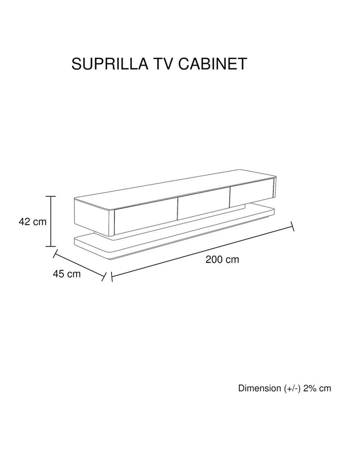 TV Cabinet High Glossy in Black image 7