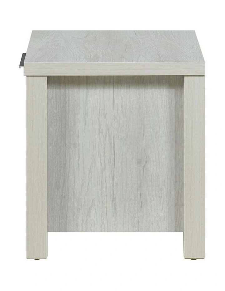 Bedside Table Night Stand MDF in White Ash image 3