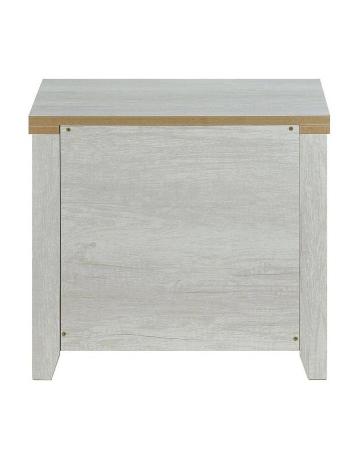 Bedside Table Night Stand MDF in White Ash image 4