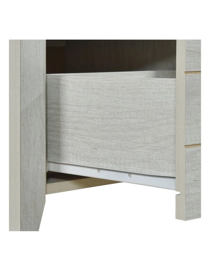 Bedside Table Night Stand MDF in White Ash image 6