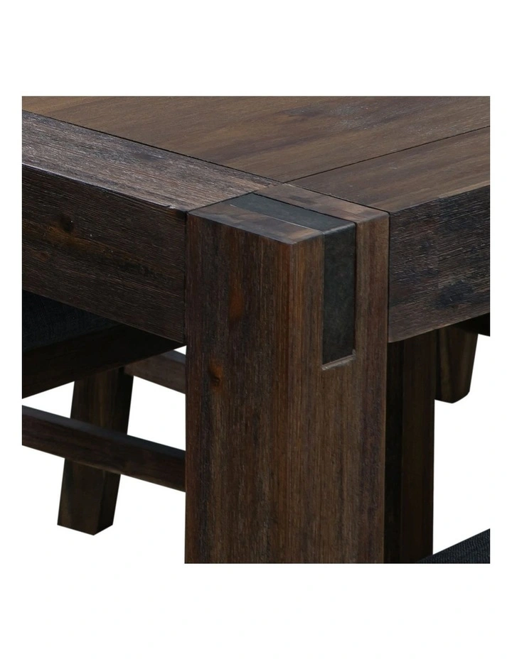 Solid Acacia Dining Table 210cm in Chocolate image 3