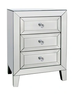 Bedside Table MDF in Silver