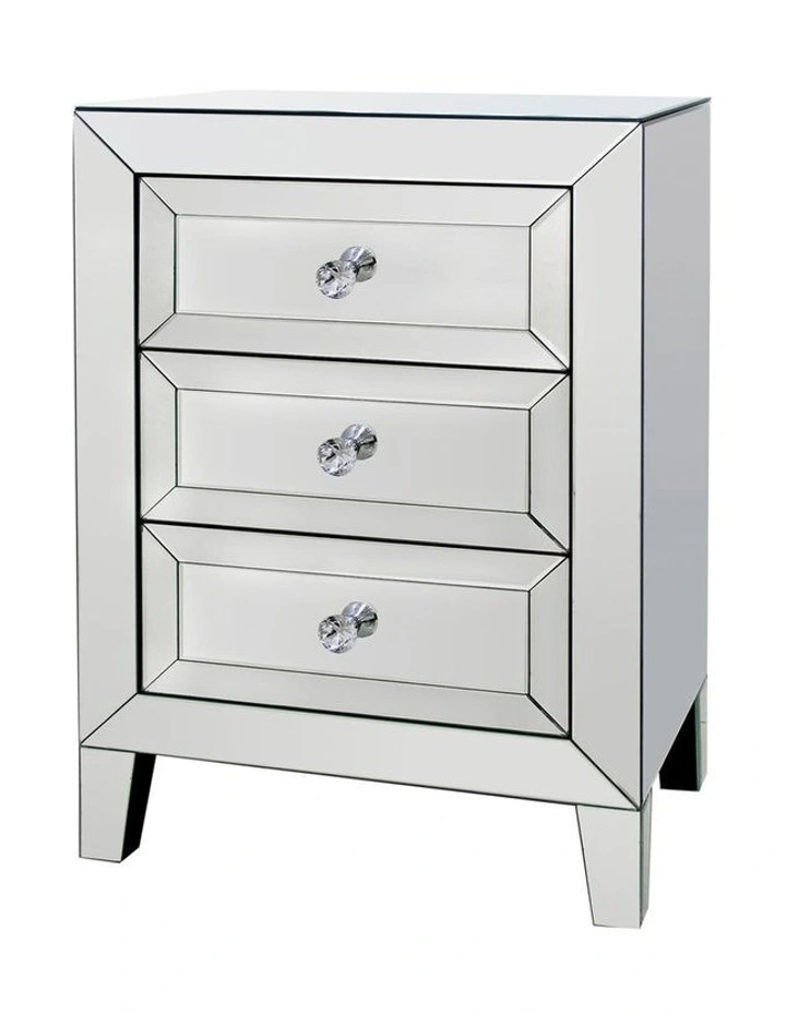 Bedside Table MDF in Silver image 3