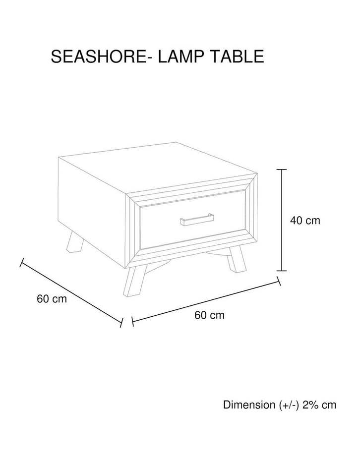 Solid Lamp Table in Brown image 6