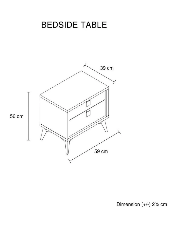 MDF Melamine Finish Bedside Table in Multi image 7