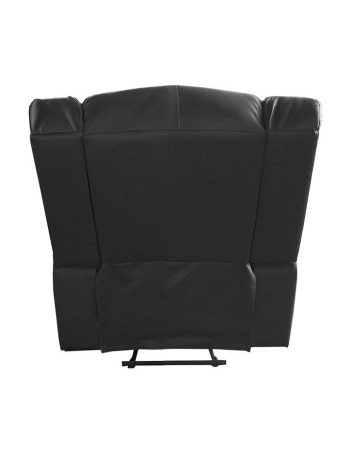 Recliner Faux Leather 1 Seater Sofa in Black image 3
