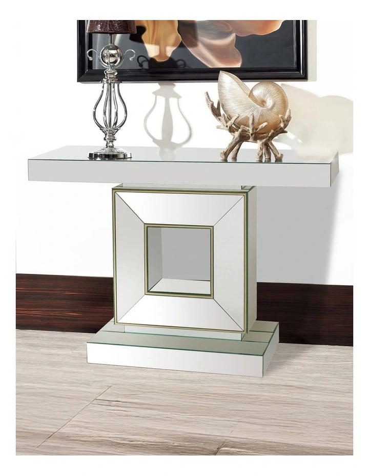 Hall Table MDF And Mirror in Silver image 2