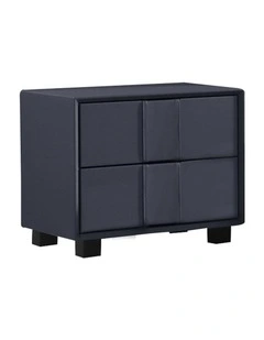 MDF Fabric Bedside Table in Black