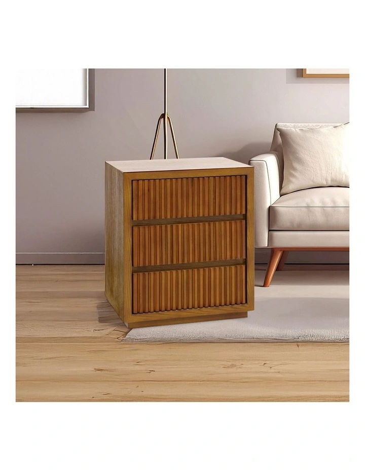 MDF Night Stand Bedside Table in Brown image 2