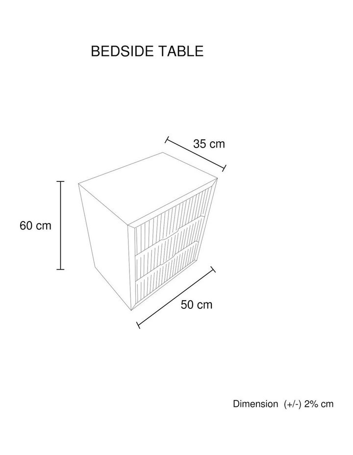 MDF Night Stand Bedside Table in Brown image 7