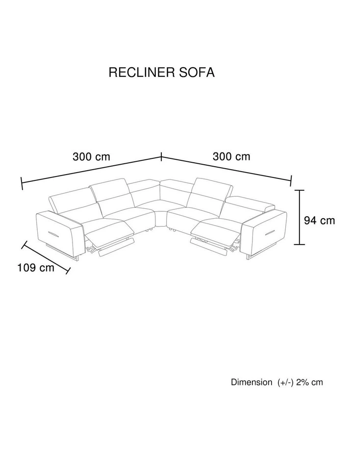 5 Seater Real Recliner Leather Corner Sofa in Brown image 7