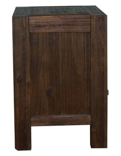 Solid Night Stand Bedside Table in Chocolate