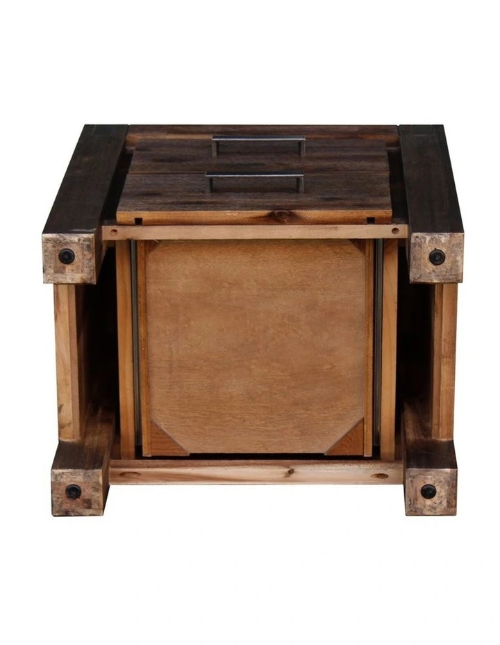 Solid Night Stand Bedside Table in Chocolate image 6