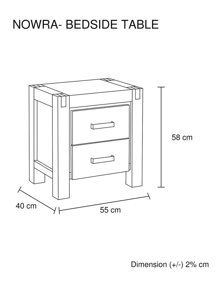 Solid Night Stand Bedside Table in Chocolate image 7