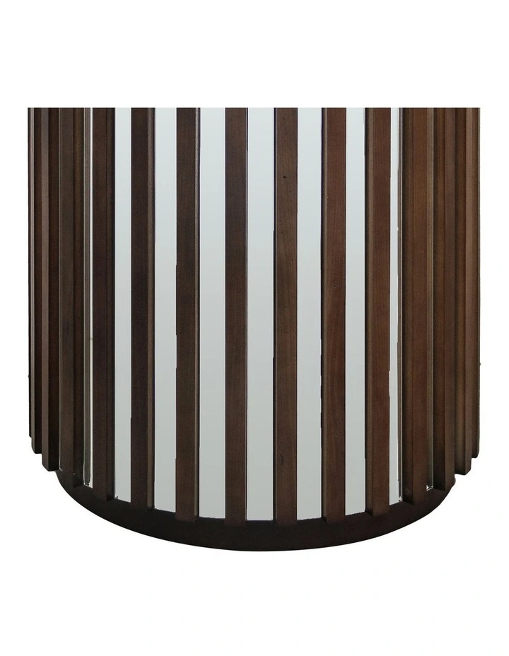 MDF Round Shaped Top Lamp Table in Brown image 5