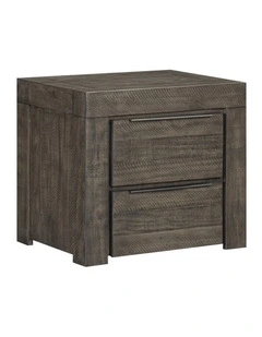 Bedside Table Two Drawers in Grey