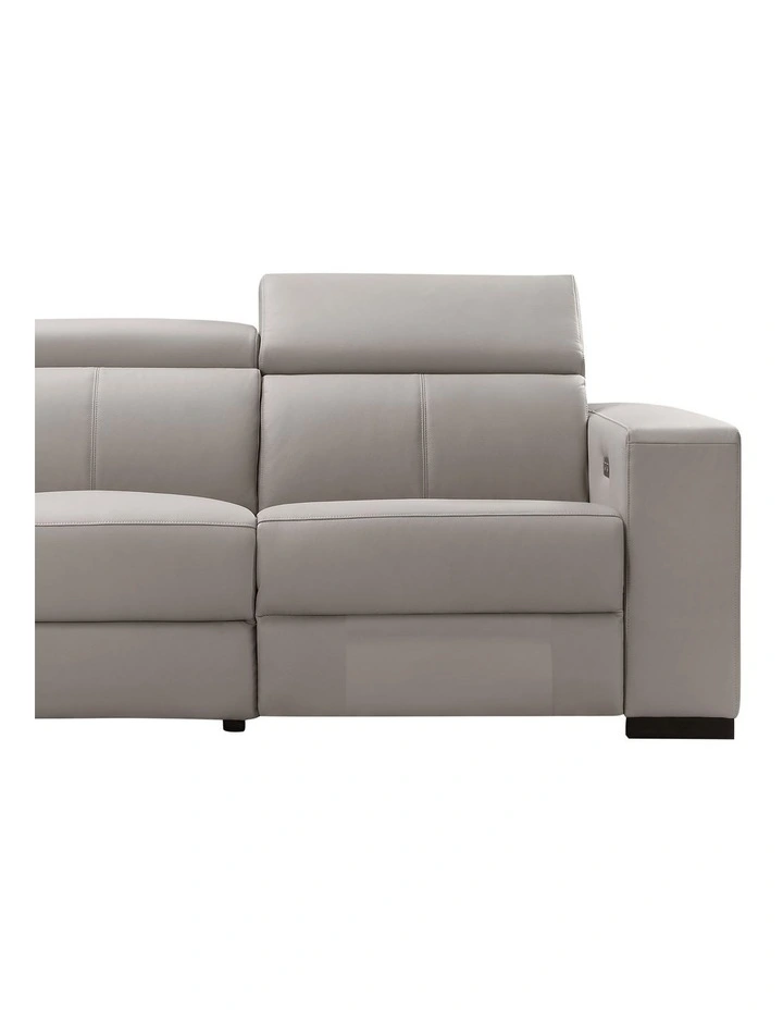 Genuine Leather 6 Seater Corner Sofa in Cream image 1