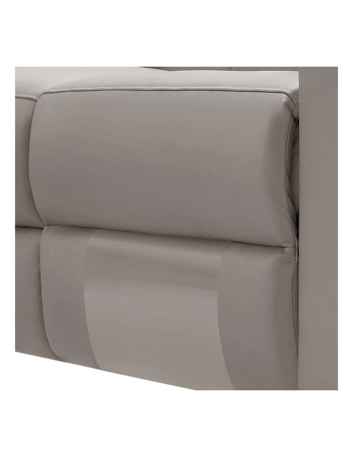 Genuine Leather 6 Seater Corner Sofa in Cream image 6