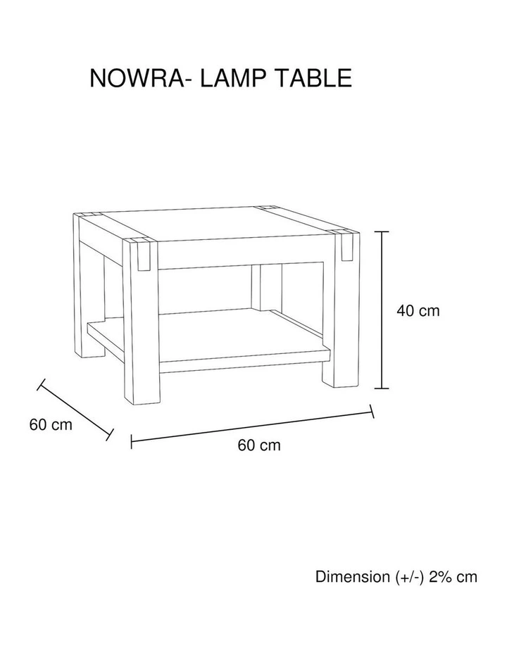 Solid Lamp Table in Oak image 7