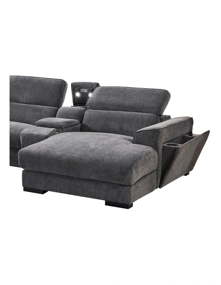 Corner Sofa Fabric in Grey image 1