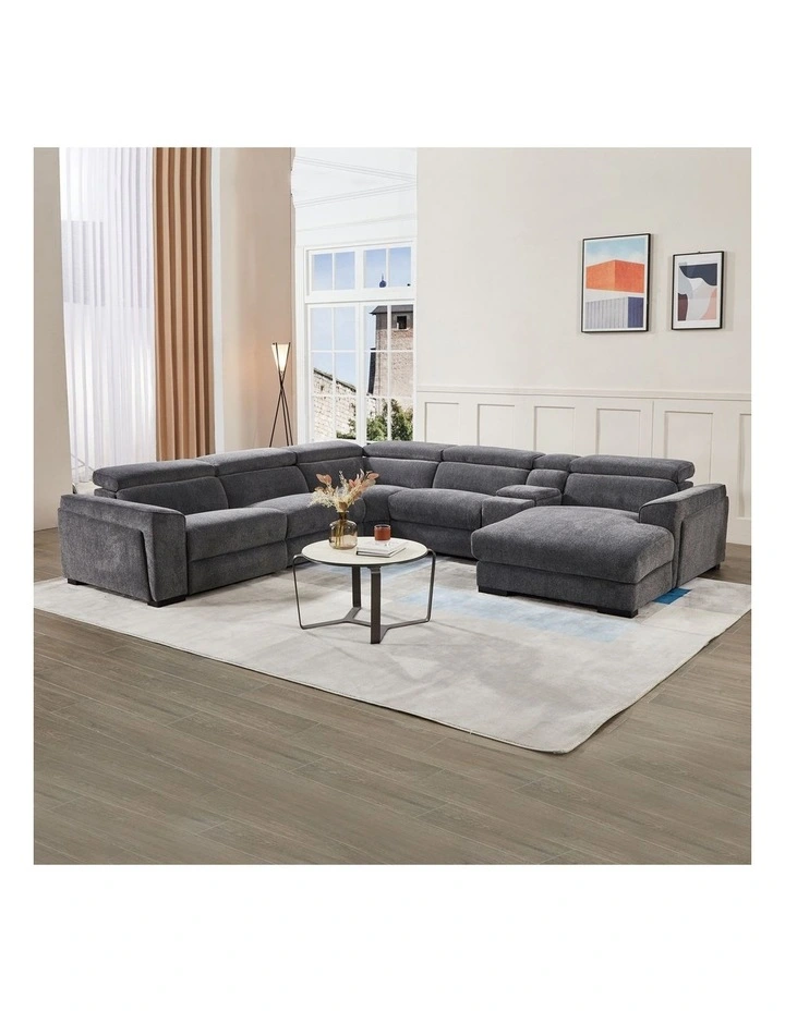 Corner Sofa Fabric in Grey image 2