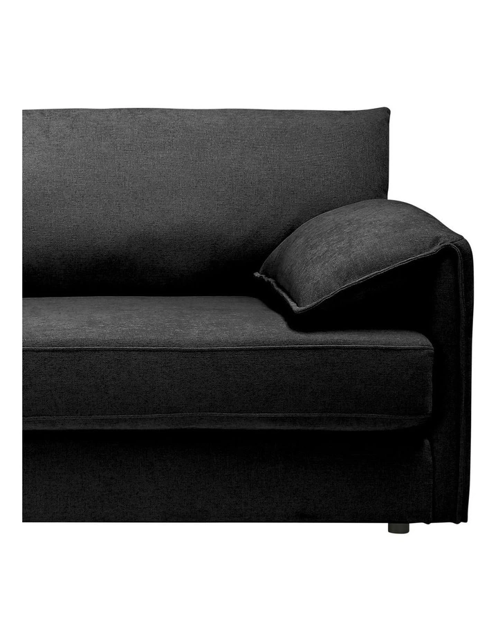 Fabric 3 Seater Sofa Bed in Black image 5