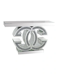 MDF And Mirror Hall Table in Silver