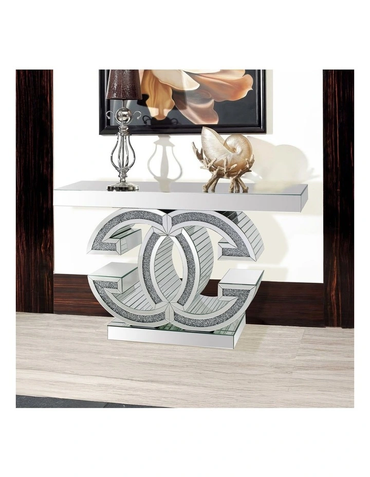 MDF And Mirror Hall Table in Silver image 2