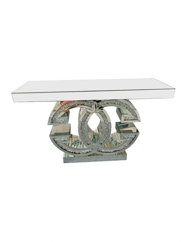 MDF And Mirror Hall Table in Silver image 4